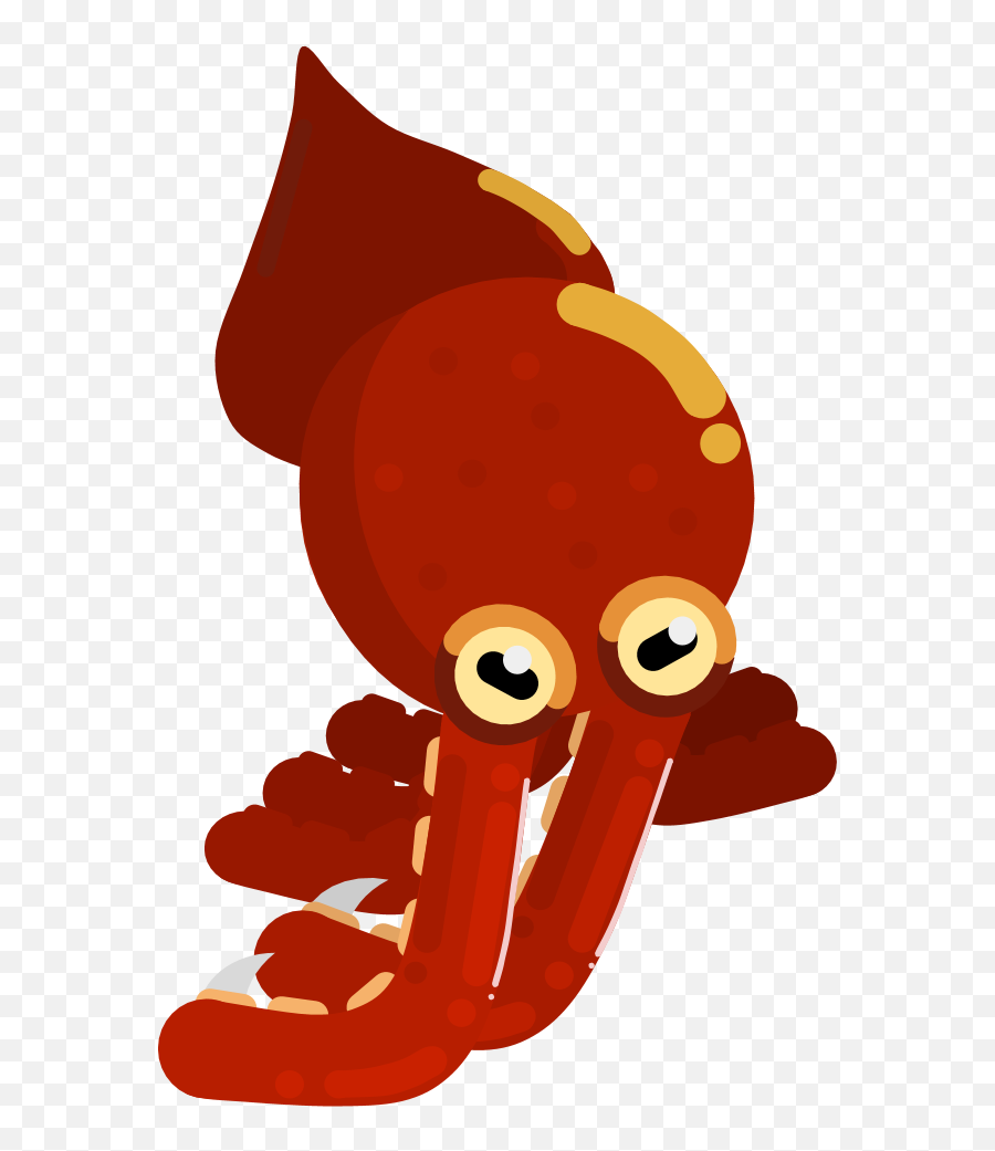 My Really Weird Looking Red Squid Clipart - Full Size Kurzgesagt Squid Emoji,Squid Clipart