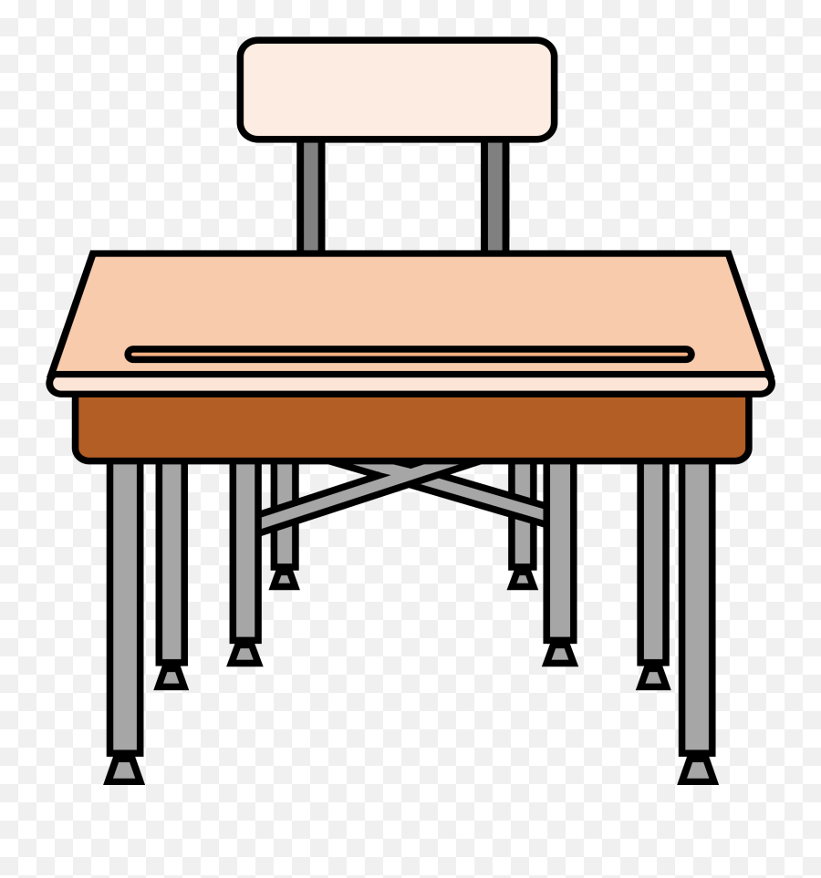 Desk Clipart - School Desk Clipart Emoji,Desk Clipart