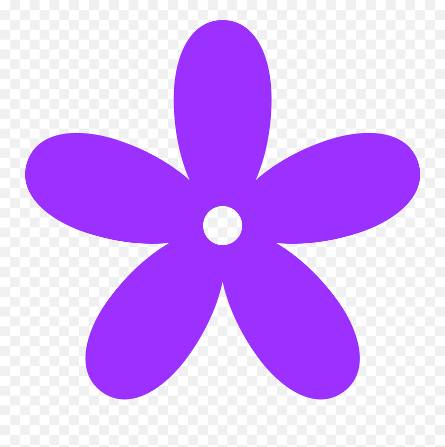 Free Retro Flower Clipart Download - Purple Flower Clipart Emoji,Purple Flower Clipart