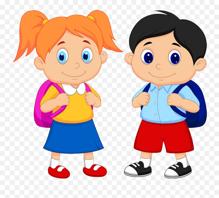 Girl Student Clipart - Student With School Bag Clipart Emoji,Student Clipart