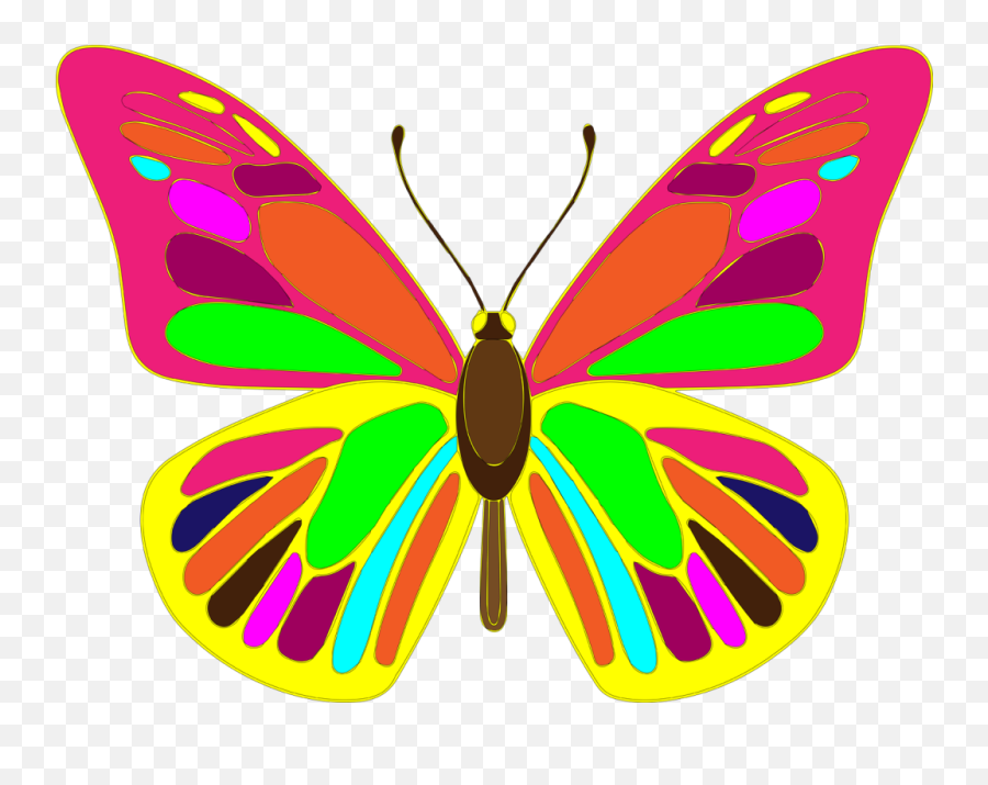 Free Butterfly Vector Art - Butterfly Vector Clipart Full Butterfly Vector Emoji,Free Butterfly Clipart
