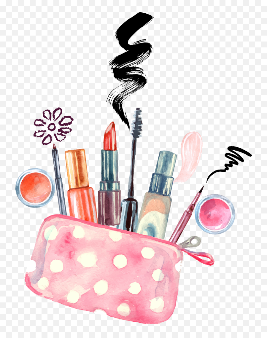 Download Artist Makeup Watercolor Vector Cosmetics Make - Up Make Up Vector Png Emoji,Make Clipart