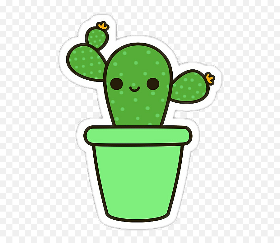 Cute Cactus Clipart Png Transparent Png - Cute Cactus Emoji,Report Clipart