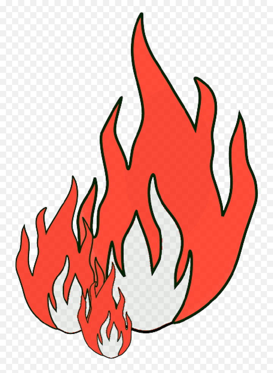 Download Hd Yellow Fire Cartoon Hot Flame Border - Clip Art Fire Cartoon Png Emoji,Fire Border Png