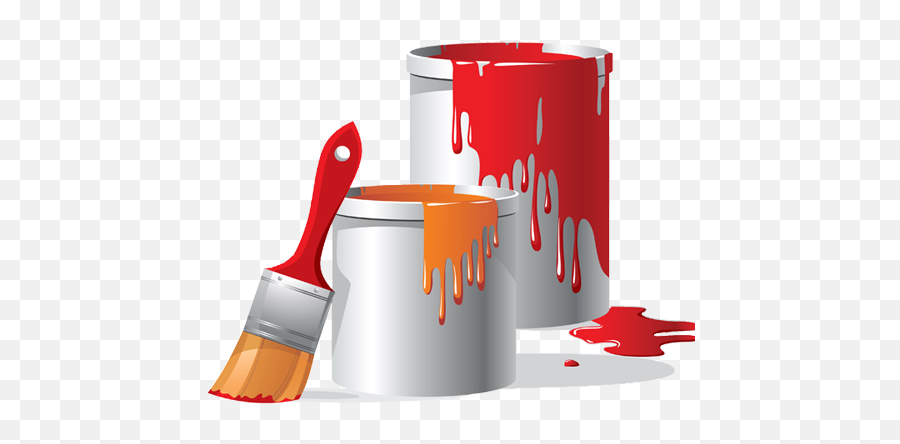 Download Hd Painting Clipart Paint Box - Paint Bucket Paint Box With Brush Emoji,Painting Clipart