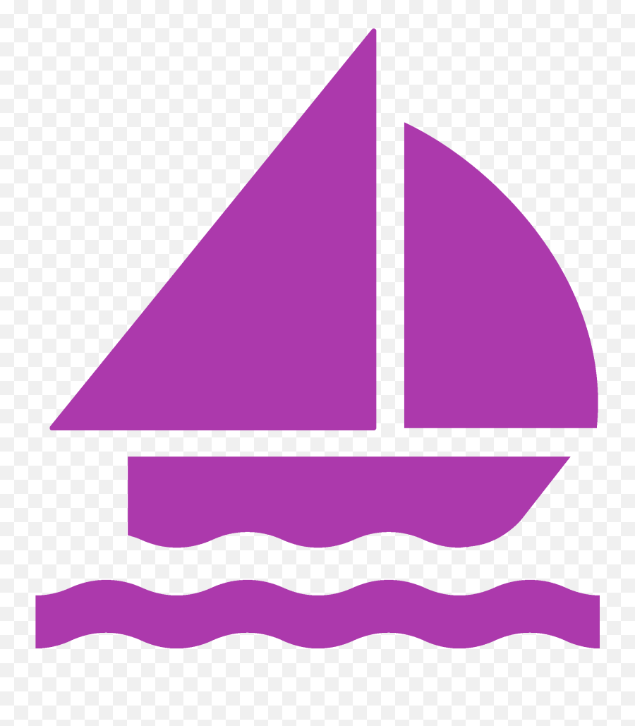 Purple Clipart Sailboat Purple Sailboat Transparent Free - Purple Sailboat Clipart Emoji,Sailboat Clipart