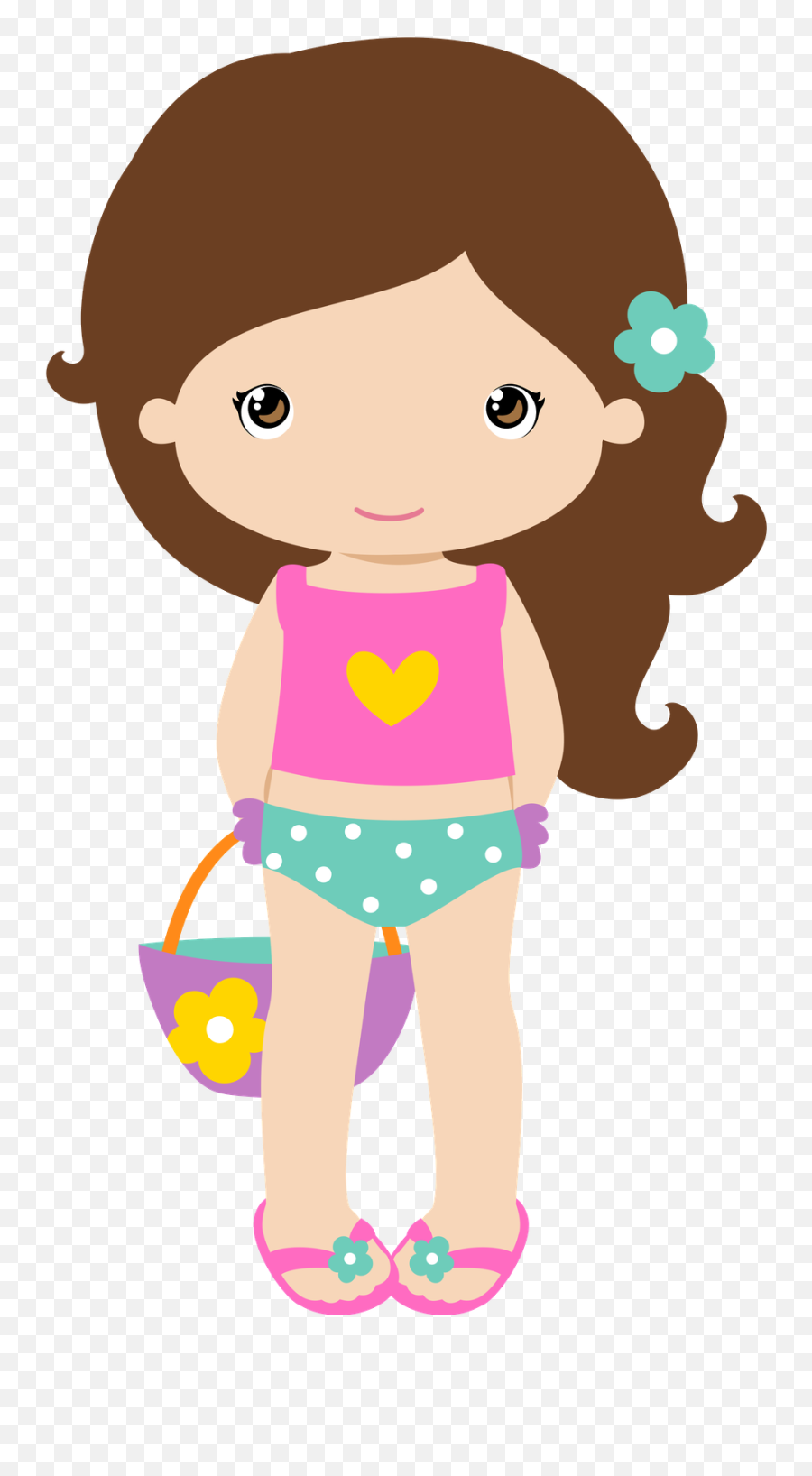 Clipart Girl Summer Clipart Girl Summer Transparent Free - Girl Beach Clipart Emoji,Clipart Girl