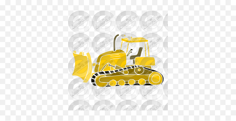 Bulldozer Stencil For Classroom - Horizontal Emoji,Bulldozer Clipart