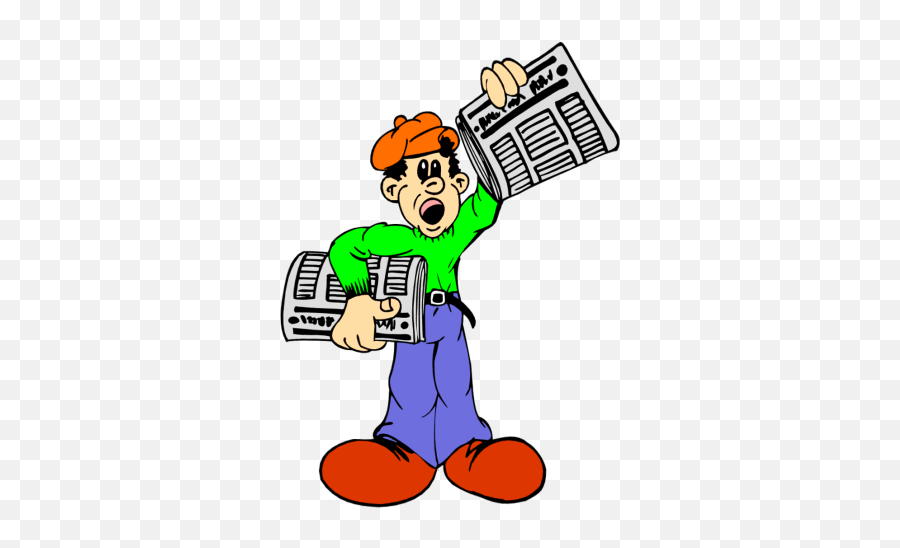 Newspaper Man Clipart - Newspaper Man Clipart Emoji,News Clipart