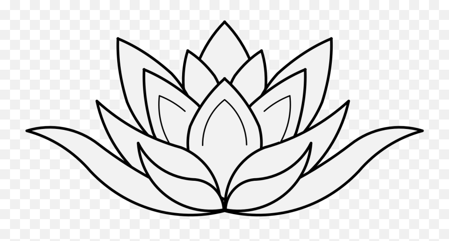 Lotus - Outline Lotus Flower Emoji,Lotus Flower Png