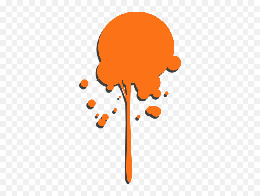 Orange Paint Drip Clip Art At Clker - Orange Drip Png Emoji,Paint Drip Png
