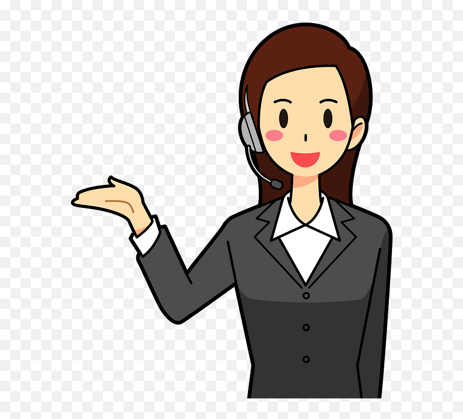 Customer Service Woman Acting As A Guide Clipart Free - Worker Emoji,Service Clipart