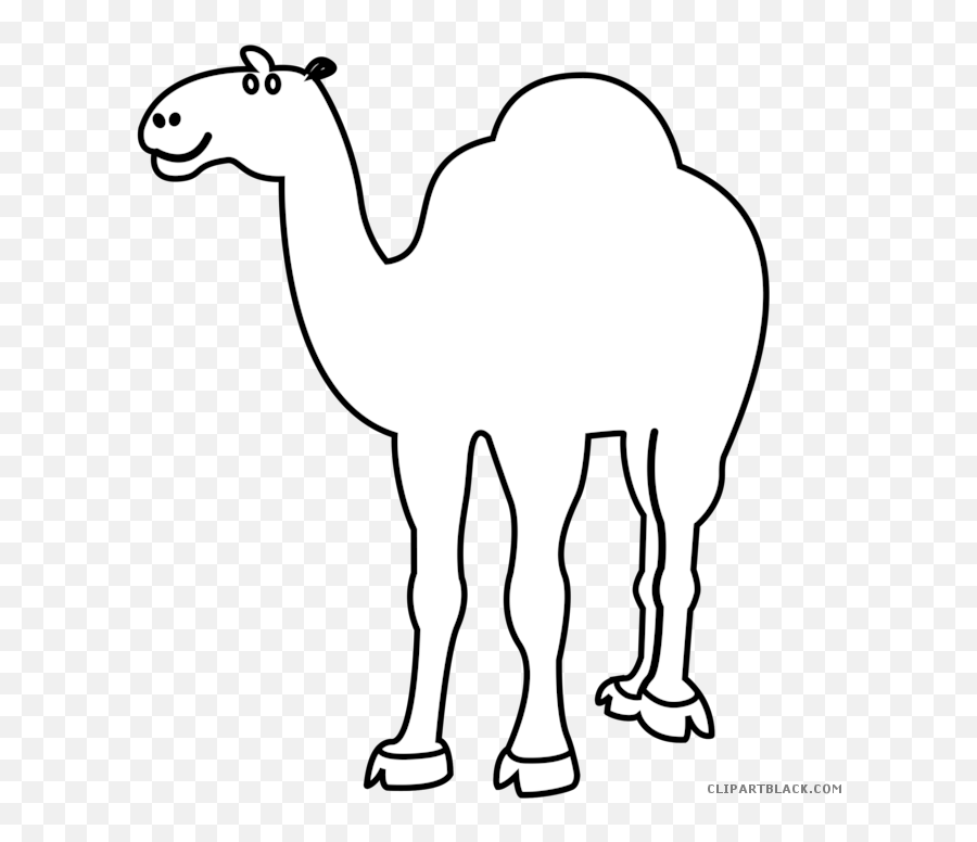 Camel Clipart Png - Outline Animal Free Black White Images Camel Siluet Black And White Clipart Emoji,Animal Clipart Black And White