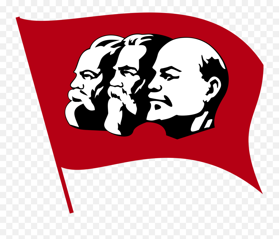 Download Hd Open - Lenin Marx Transparent Png Image Marx Engels Lenin Flag Emoji,Karl Marx Png