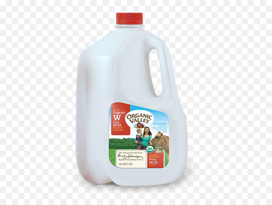 Whole Milk Pasteurized Gallon - Organic Milk Emoji,Milk Transparent