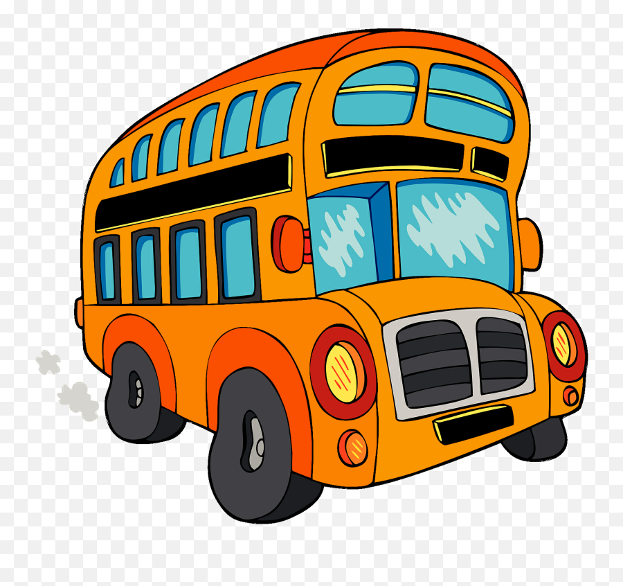 Bus Clipart Animated - Cartoon Party Bus Png Emoji,Magic School Bus Png