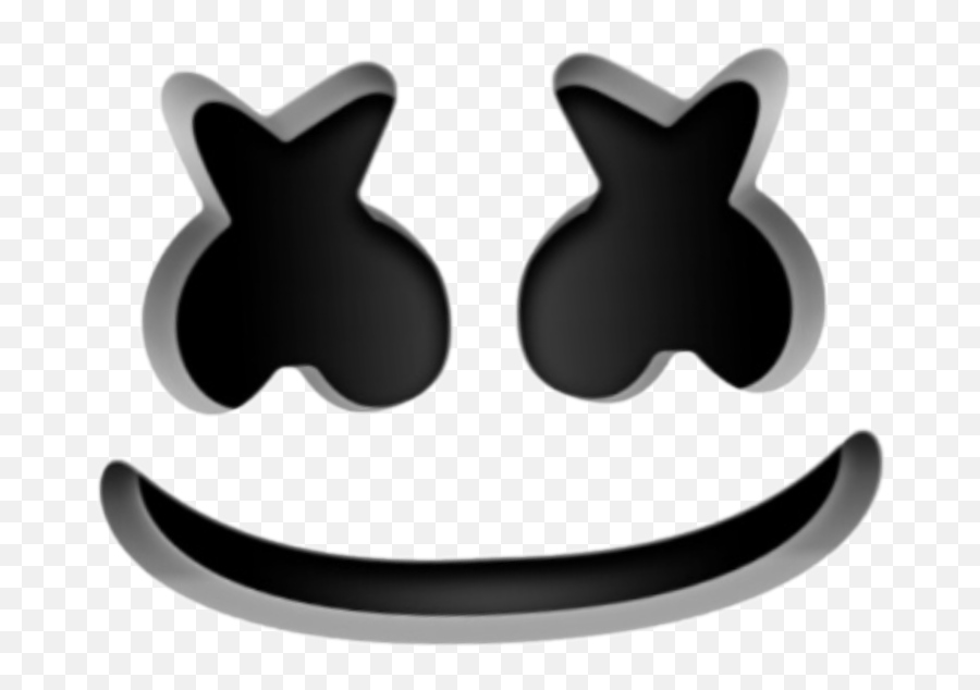 Marshmello Blackandwhite Sticker By Ellenaraluk - Happy Emoji,Marshmello Logo