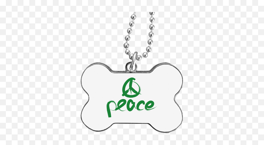 Peace Custom Bone Dog Tag With Address Printing Kreativator Emoji,Dog Tag Png