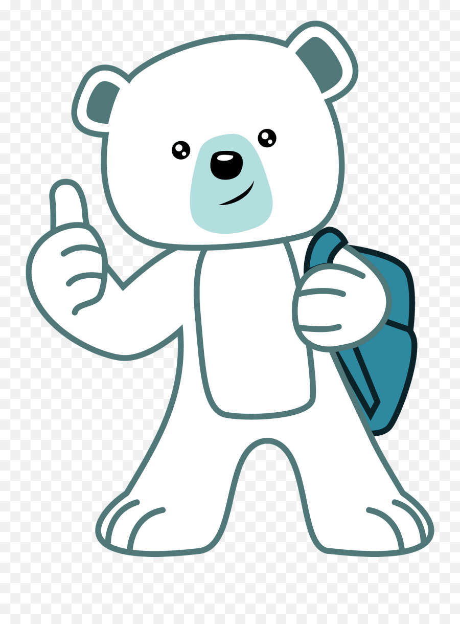 Cartoon Bear With Backpack Clipart Free Download Emoji,Cartoon Bear Png