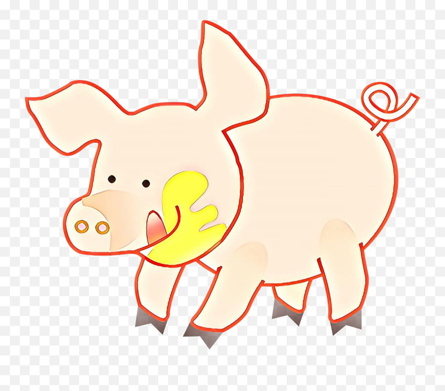 Clip Art Large White Pig Drawing Vector Graphics Free Emoji,Pig Outline Clipart