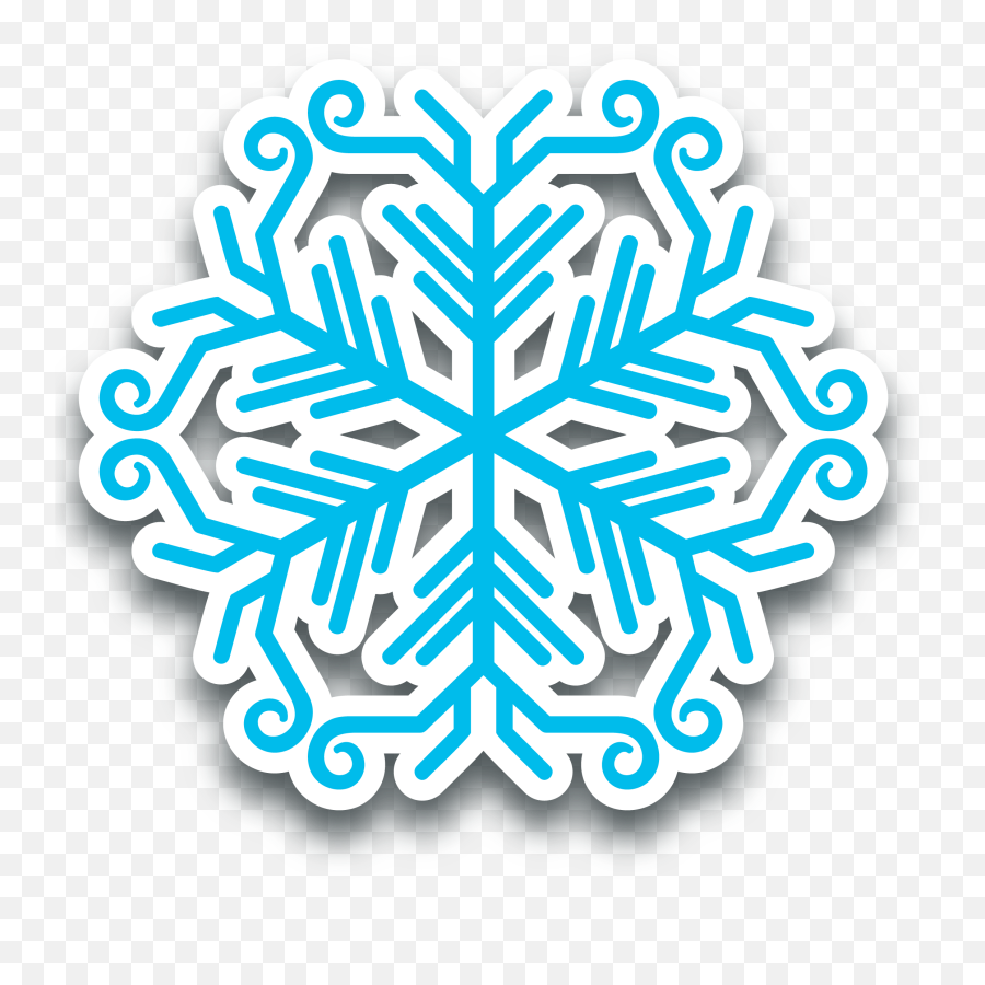Snowflakes Png Transparent - Graphic Snowflake Png Decorative Emoji,Snowflake Png