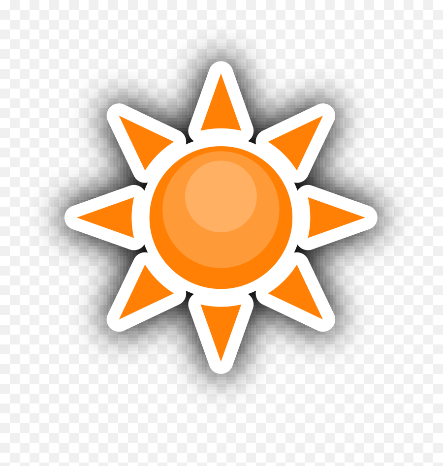 Paper Sun Sticker Transprent - Sun Dots Clipart Full Size Emoji,Cute Sunshine Clipart