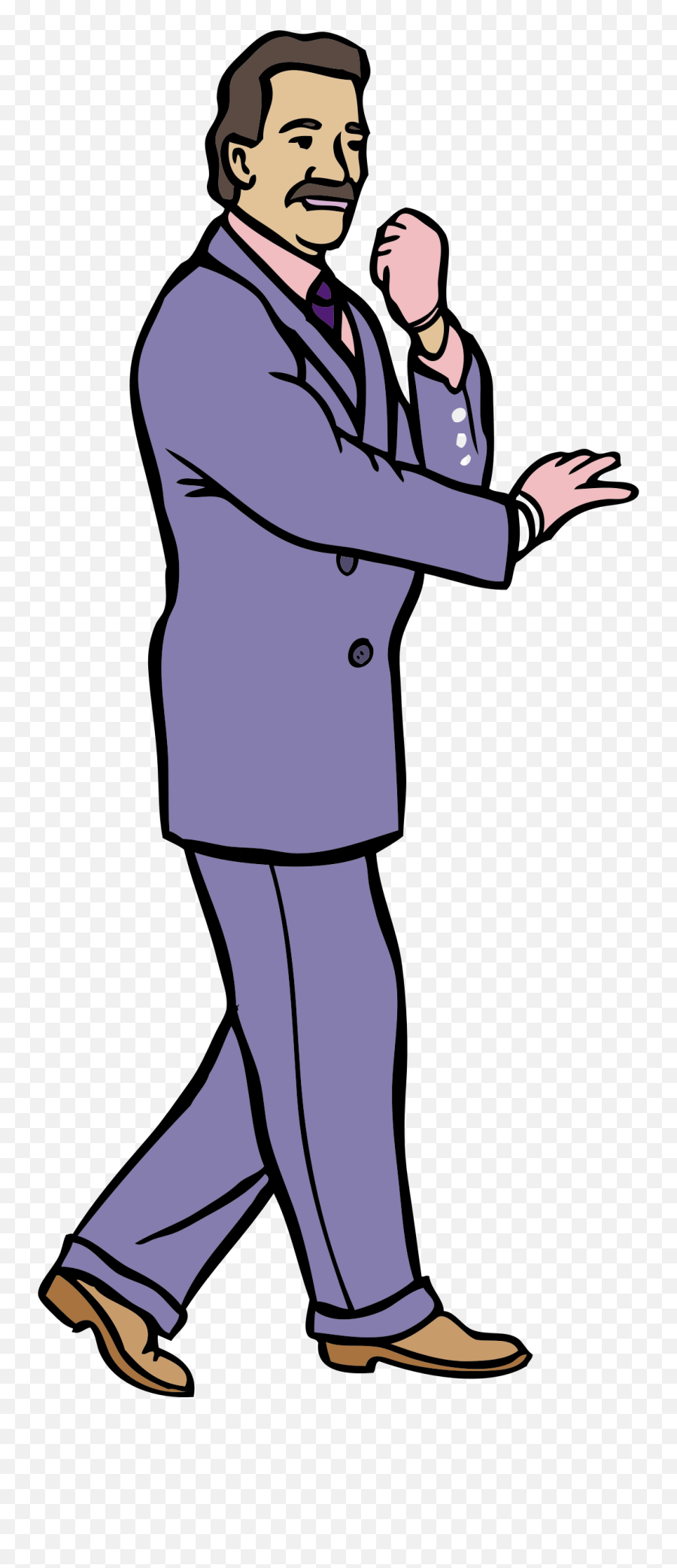 Free Clipart Karate Guy In A Fashionable Purple Suit W - Suited Man Clip Art Emoji,Suit Clipart