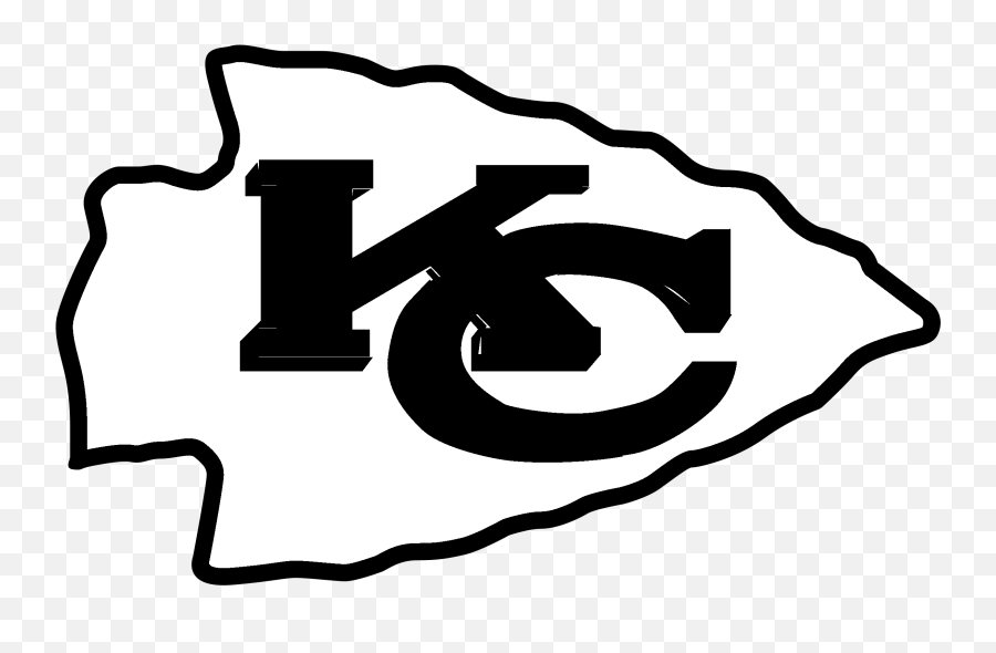 Kansas City Chiefs Logo Black And Ahite - Kansas City Chiefs Clipart Emoji,Kansas City Chiefs Logo