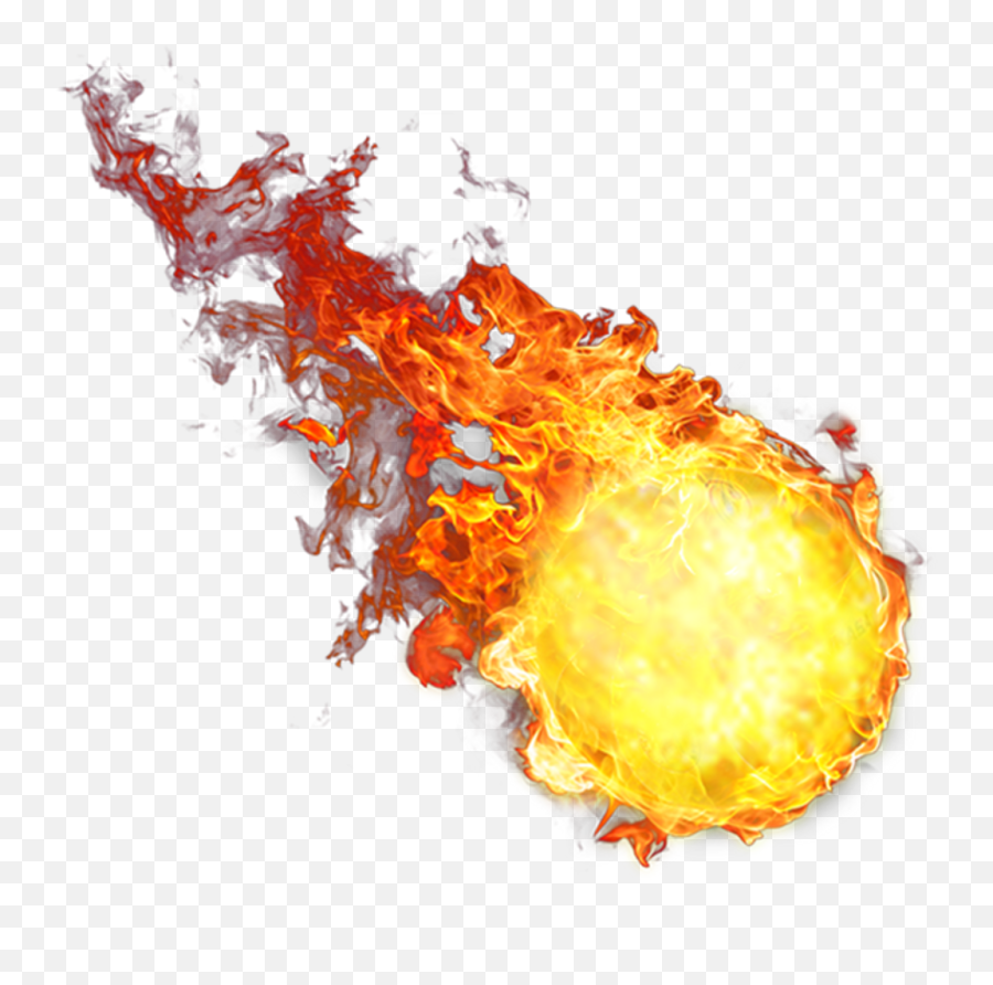 Download Fireball Boladefogo Fire Fogo Bola Ball - Transparent Background Flame Ball Png Emoji,Fire Effect Png