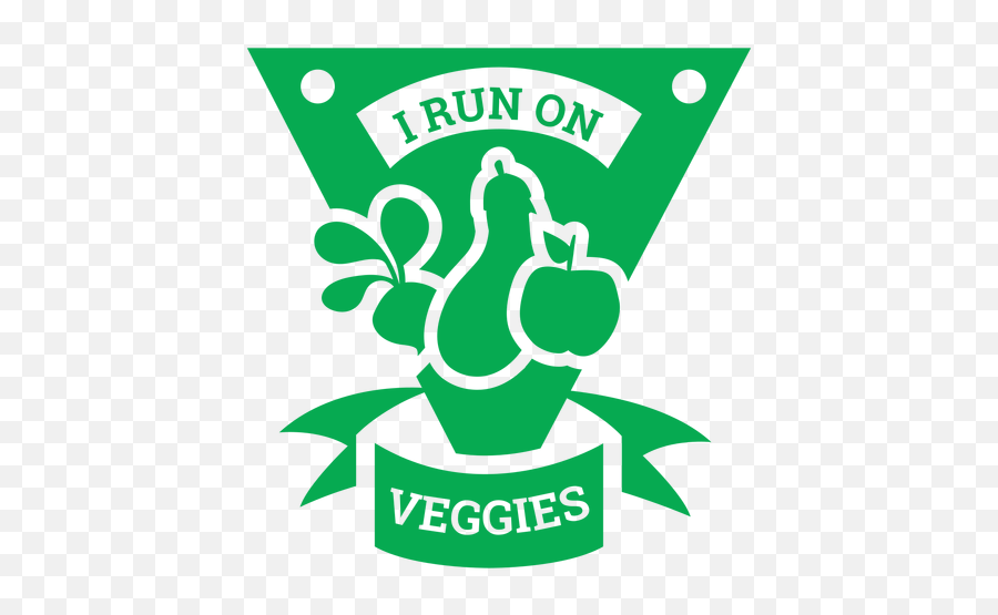 I Run On Veggies Green Badge - Transparent Png U0026 Svg Vector File Language Emoji,Veggies Png