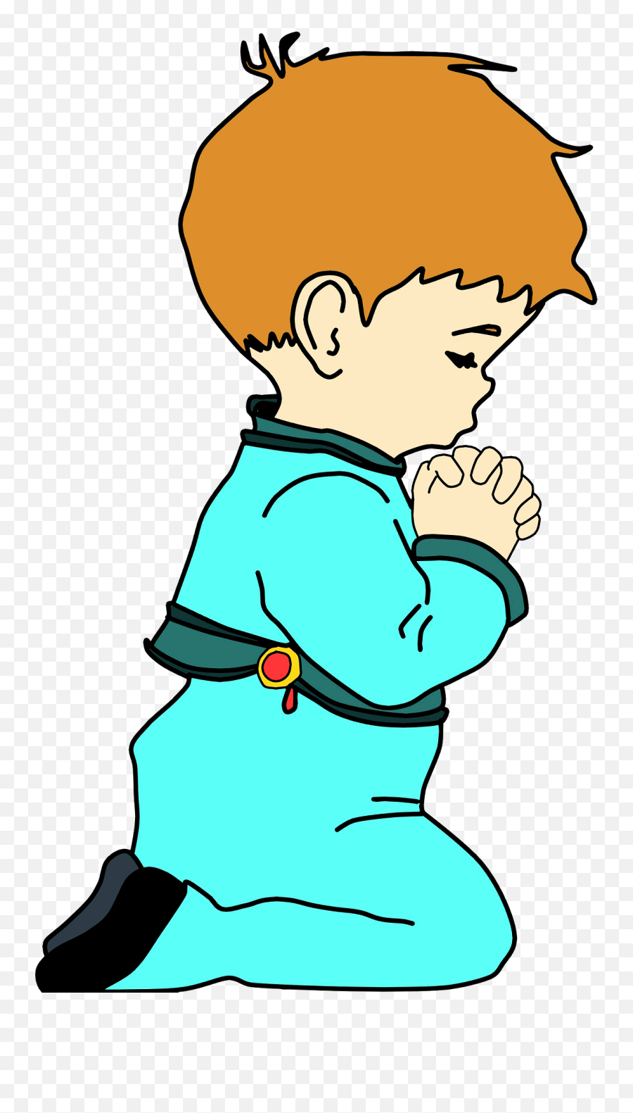 Praying Child Clipart - Praying Clipart Png Emoji,Child Clipart