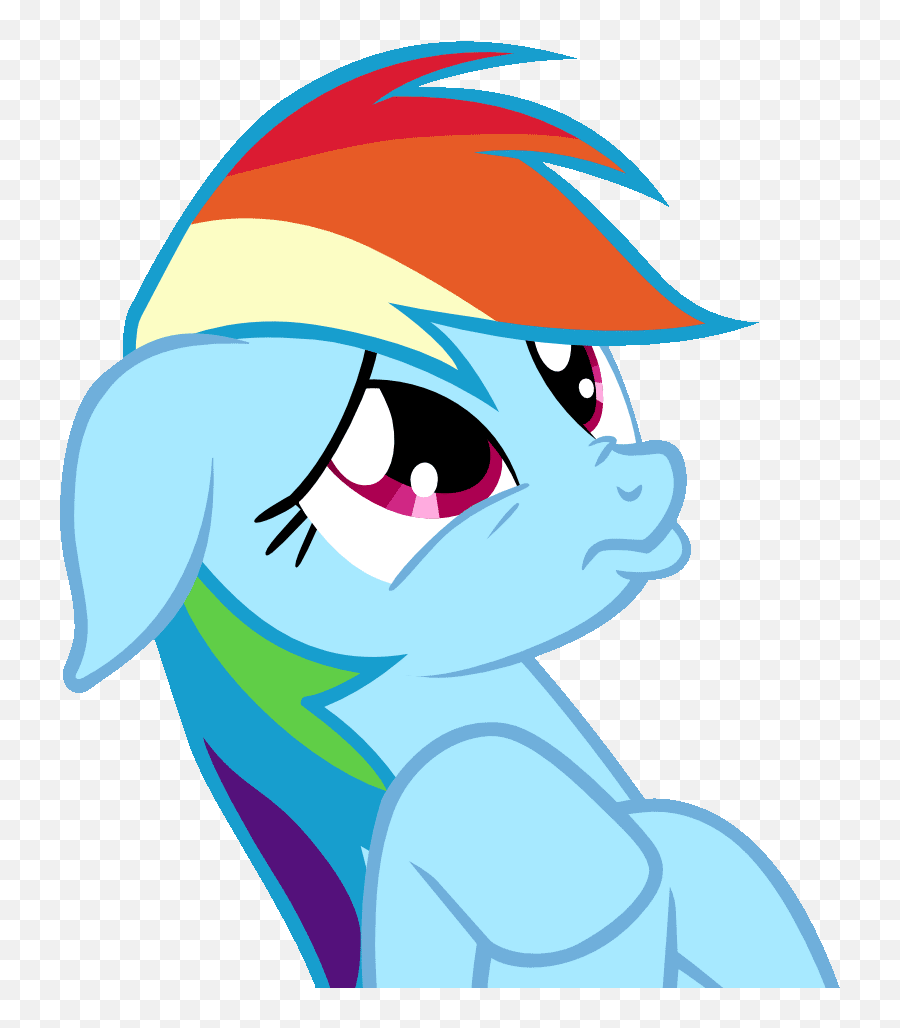 Rainbow Dash Sad Face Clip Art Library - Rainbow Dash Sad Face Emoji,Sad Face Clipart