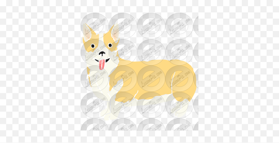 Corgi Stencil For Classroom Therapy - Dog Emoji,Corgi Clipart