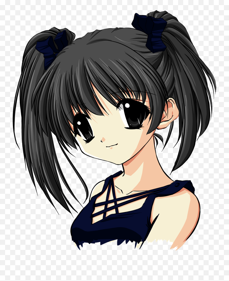 Anime Style Girl Clipart - Kz Karakterler Çizgi Film Emoji,Anime Clipart