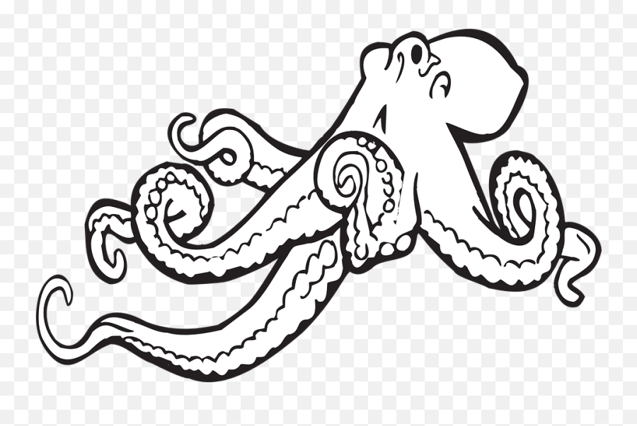 Octopus Clipart Sea Animal - Octopus Clipart Black And White Octopus Clipart Black And White Emoji,Animal Clipart Black And White
