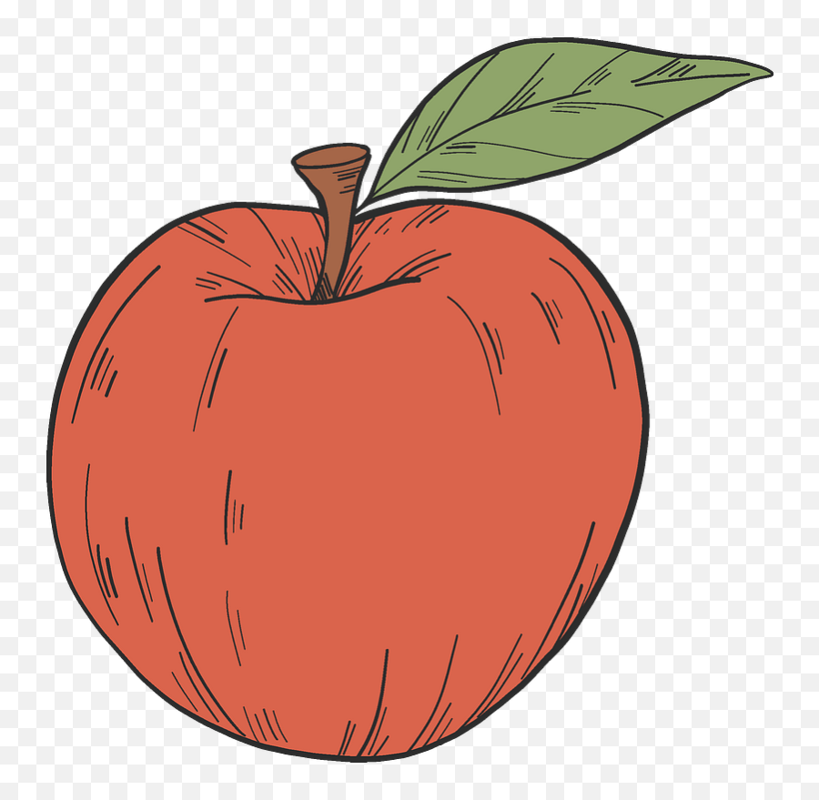 Red Apple Clipart - Clipart Creazilla Fruit Emoji,Red Apple Clipart