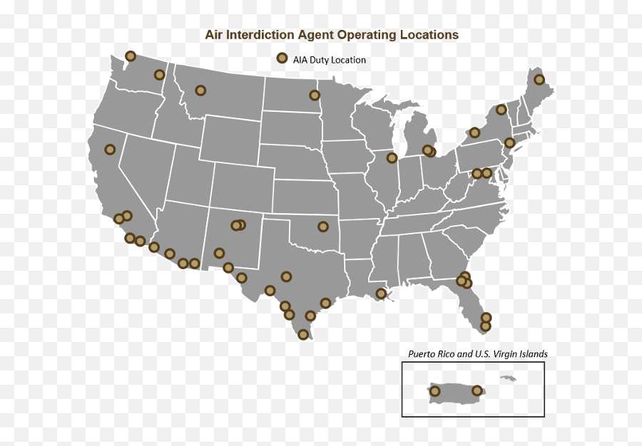 Air Interdiction Agent Duty Locations - Border Patrol Stations Map Emoji,Us Border Patrol Logo