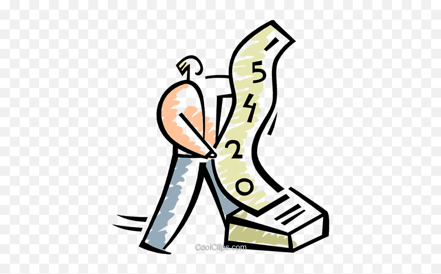 An Accountant Reviewing His Calculations Royalty Free Vector - Free Contador Clipart Emoji,Accounting Clipart