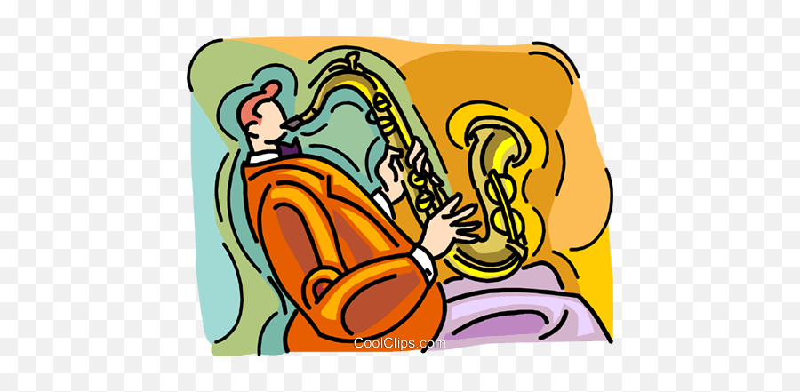 Man Playing Saxophone Royalty Free Vector Clip Art Emoji,Sax Clipart