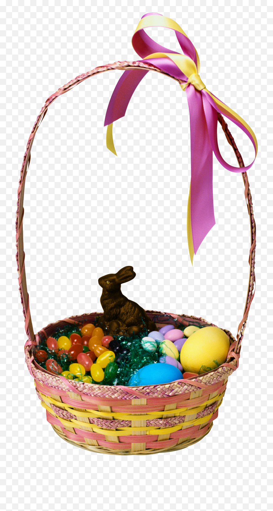 Easter Bunny Easter Basket - Easter Basket With A Bunny Emoji,Easter Egg Basket Clipart