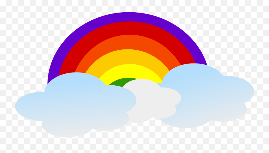 Library Of Rainbow And Sun Royalty Free Stock Png Files - Big Rainbow With Cloud Emoji,Sun Clipart