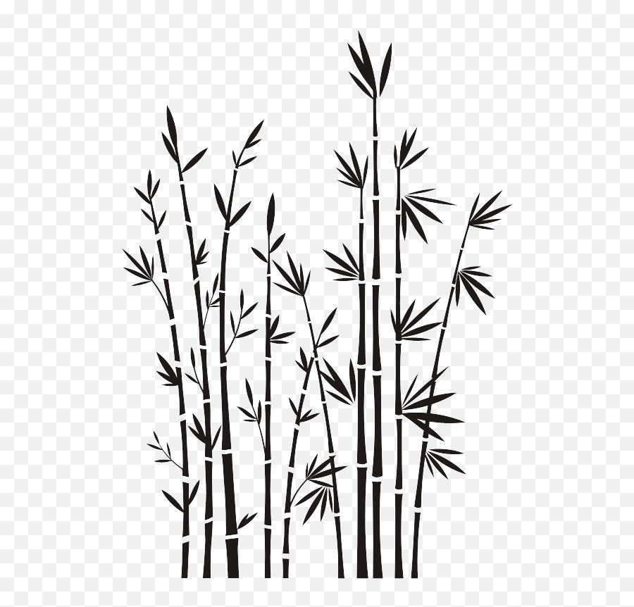 Bamboo Silhouette Png Clipart - Silhouette Bamboo Vector Png Emoji,Bamboo Clipart
