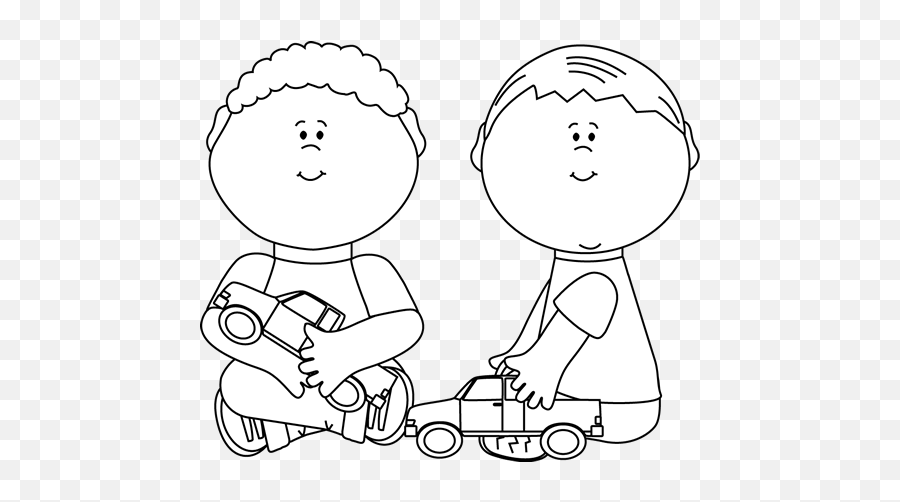 Kids Clip Art - Kids Images Playing Clipart Black And White Png Emoji,Kids Clipart