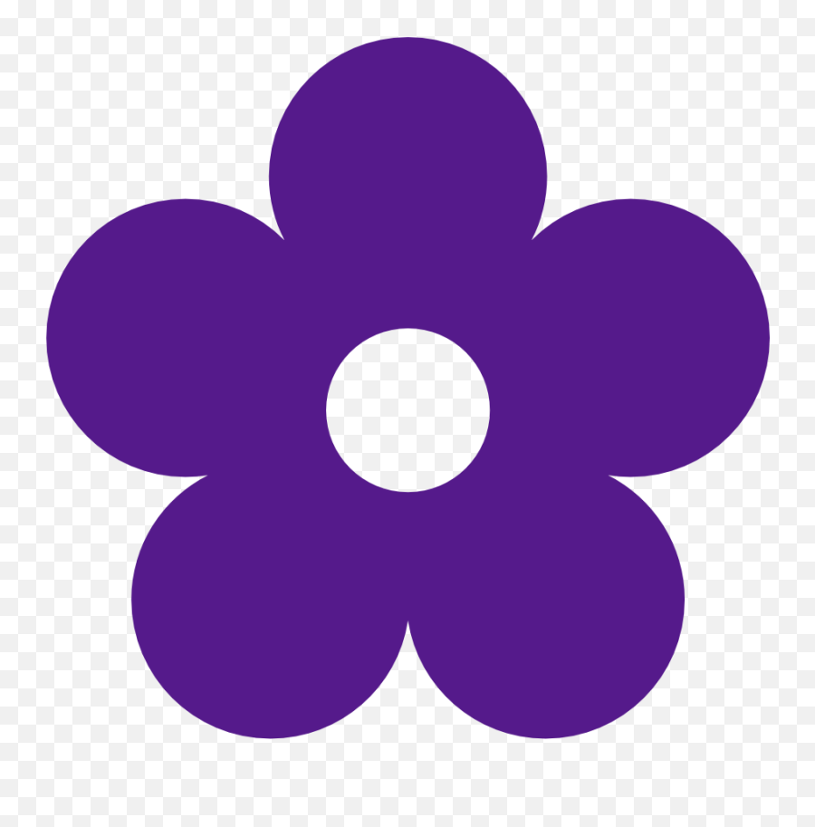 Purple Flowers Clip Art - Color Purple Flower Clipart Emoji,Purple Flower Clipart