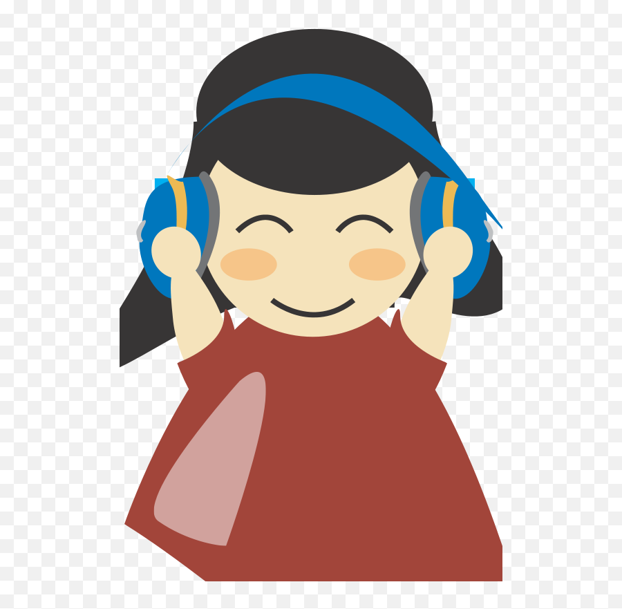 Free Clip Art Girl With Headphone - Clip Art Emoji,Headphone Clipart