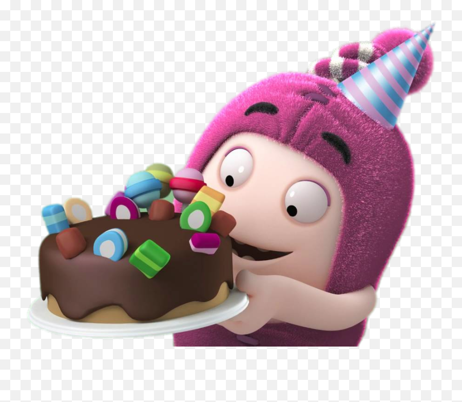Check Out This Transparent Oddbods Newt - Transparent Png Oddbods Newt Emoji,Chocolate Cake Png
