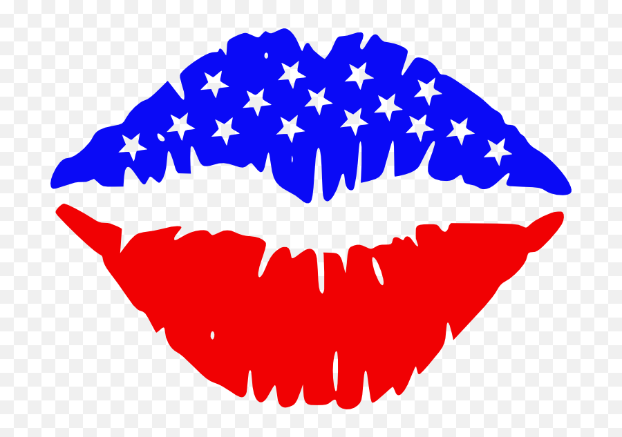 America 26 2021 - Lips Clip Art Emoji,Distressed American Flag Clipart