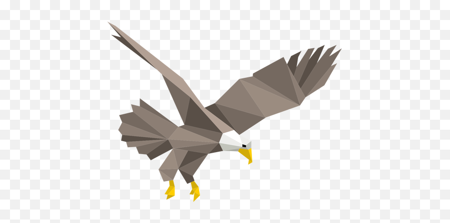 Bald Eagle Diving Lowpoly - Low Poly Art Eagle Emoji,Bald Eagle Png