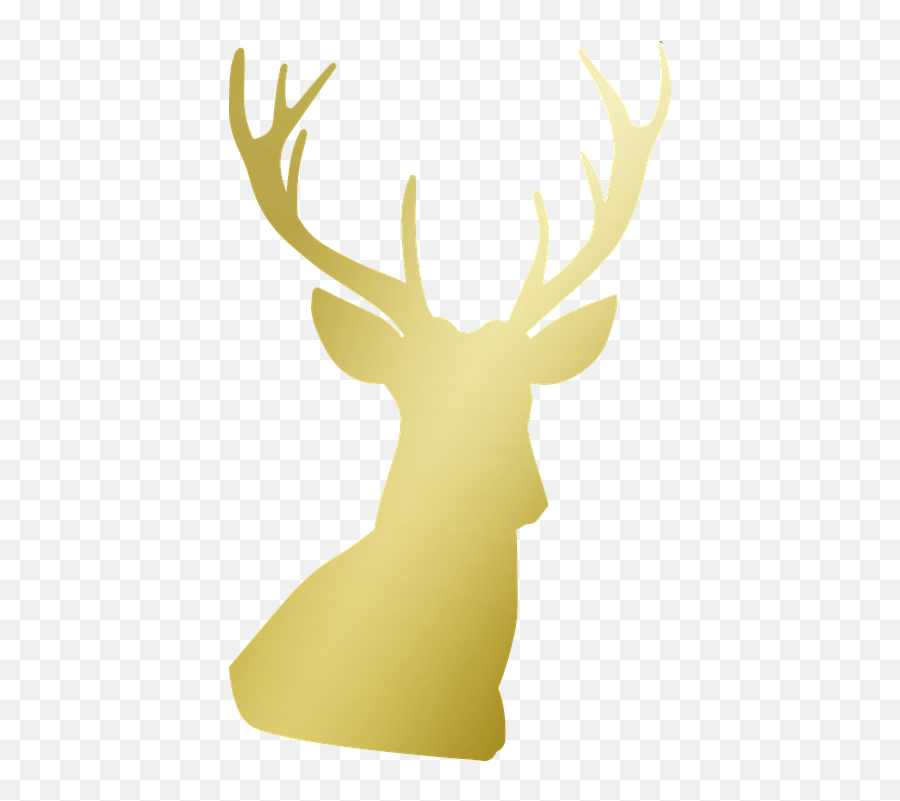 Golden Deer Head Png Transparent Png Emoji,Deer Head Png