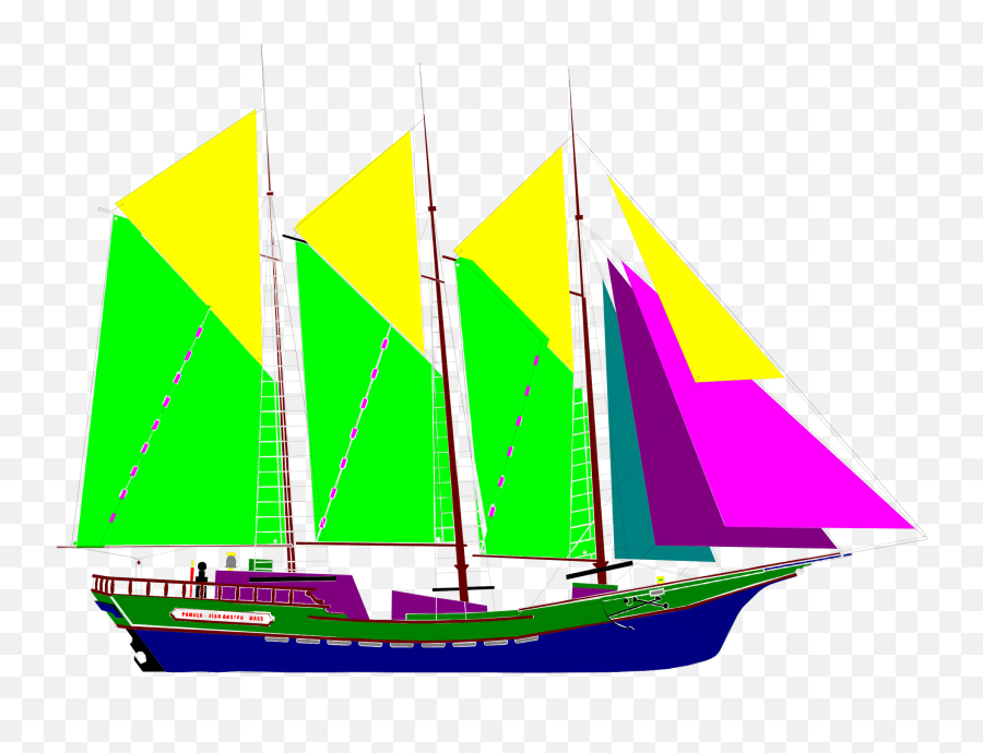 Colorful Sailboat Clipart Free Download Transparent Png - Xebec Clipart Emoji,Sailboat Clipart